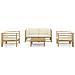 Set Divani Da Giardino 5 Pz Con Cuscini Bianco Crema In Bamb? - Foto miniatura 2