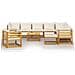 Set Divani Da Giardino 12 Pz Con Cuscini Crema In Legno Acacia - Foto miniatura 9