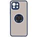 Cover Xiaomi Mi 11 Lite / mi 11 Lite 5g Bi-materia Anello Metallico Supporto Blu - Foto miniatura 1
