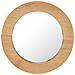 Specchio da Parete 40 cm in Legno di Teak Rotondo - Foto miniatura 1