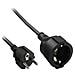 cavo prolunga alimentazione schu. ko. 10a / 250v, 2-poli e contatto di terra, spina cee-7/7 su presa cee-7/7, nero, 3m - Foto miniatura 2