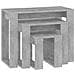 Tavolini Impilabili 3 pz Grigio Cemento in Legno Multistrato - Foto miniatura 2