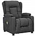 Poltrona Massaggiante Reclinabile A Rialzo Grigio Scuro Tessuto - Foto miniatura 2