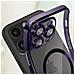 Cover Magsafe Per Iphone 14 Pro Max Silicone Protezione Fotocamera Bordo Viola - Foto miniatura 3