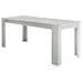 Tavolo Allungabile Natan, Consolle Allungabile Fino A 12 Posti, Consolle Estensibile 100% Made In Italy, Cm 160/210x90h75, Bianco Lucido Larice - Foto miniatura 2