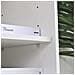 Tavolino Divano Libreria Design Moderno 3 Ripiani Con Ruote 75x35x60 Legno Bianc - Foto miniatura 3