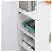 Tavolino Divano Libreria Design Moderno 3 Ripiani Con Ruote 75x35x60 Legno Bianc - Foto miniatura 4