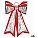 Fiocco Decorazione Natalizia 40 X 60 Cm Rosso Argentato Pvc (6 Unità) - Foto miniatura 1