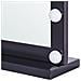 Specchio Da Tavolo A Led 50 X 60 Cm Nero Beauvoir - Foto miniatura 4