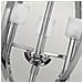 Lampadario Industrial Nordico Mondo Acciaio Cromo Lucido Vetro 3 Luci G9 3 Led - Foto miniatura 2