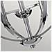 Lampadario Industrial Nordico Mondo Acciaio Cromo Lucido Vetro 3 Luci G9 3 Led - Foto miniatura 3
