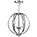 Lampadario Industrial Nordico Mondo Acciaio Cromo Lucido Vetro 3 Luci G9 3 Led - Foto miniatura 1