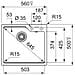 LavelloUBG 610-50 con 1 Vasca Dimensioni 560 x 500 mm Colore Grigio - Foto miniatura 2