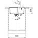 LavelloUBG 610-50 con 1 Vasca Dimensioni 560 x 500 mm Colore Grigio - Foto miniatura 3