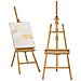 Cavalletto Per Pittura Pieghevole In Faggio Con Altezza E Angolazione Regolabile, 65x110x180-235 Cm - Foto miniatura 1