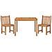 Set da Pranzo per Giardino 3 pz in Legno Massello di Teak - Foto miniatura 3