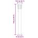 Lampade Terra per Esterni con Presa 3pz Nere 110cm Acciaio Inox - Foto miniatura 2