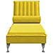 Chaise Longue Massaggi con Cuscino a Rullo Giallo in Velluto - Foto miniatura 4