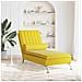 Chaise Longue Massaggi con Cuscino a Rullo Giallo in Velluto - Foto miniatura 3