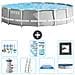 Piscina Fuori Terra - In Giro - 457x457x107 Cm - Grigio - Include Accessori Coordinati Cb43 - Foto miniatura 1