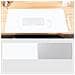 Tappetino Per Mouse 80x40cm In Pu: Ideale Per Ufficio E Studio, Con Design Avvolgente White + Silver  D - Foto miniatura 3