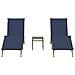 Lettini Prendisole 2 pz con Tavolino Grigio in Polyrattan - Foto miniatura 4