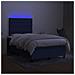 Letto a Molle con Materasso e LED Blu 120x190 cm in Tessuto - Foto miniatura 4