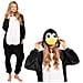 Pigiama Da Donna Tuta Kigurumi Onesie Costume Pinguino Nero 145-155 S - Foto miniatura 1