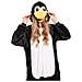 Pigiama Da Donna Tuta Kigurumi Onesie Costume Pinguino Nero 145-155 S - Foto miniatura 5
