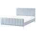 Letto Velluto Lunan 140 X 200 Cm Azzurro - Foto miniatura 2