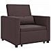 Divano Letto Singolo Marrone scuro 90 x 165 x 87 cm Tessuto - Foto miniatura 1