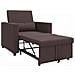 Divano Letto Singolo Marrone scuro 90 x 165 x 87 cm Tessuto - Foto miniatura 4