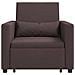 Divano Letto Singolo Marrone scuro 90 x 165 x 87 cm Tessuto - Foto miniatura 5
