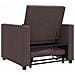 Divano Letto Singolo Marrone scuro 90 x 165 x 87 cm Tessuto - Foto miniatura 7