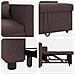 Divano Letto Singolo Marrone scuro 90 x 165 x 87 cm Tessuto - Foto miniatura 8