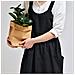 Grembiule In Cotone Nero - Elegante E Semplice Con Bretelle Per Cucina, Negozio Di Fiori E Lavoro - Foto miniatura 3