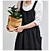 Grembiule In Cotone Nero - Elegante E Semplice Con Bretelle Per Cucina, Negozio Di Fiori E Lavoro - Foto miniatura 4