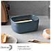 Portaburro Ceramica Extra Large con Coperchio Legno, Ermetico per Frigo o Piano, Freezer Safe, Turchese - Foto miniatura 6