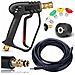 Pistola Alta Pressione Con 5 Ugelli + Tubo 10m Click /click - Compatibile Con Idropulitrice Kärcher K2-k7 | Fino A 160 Bar | Montaggio Rapido - Foto miniatura 1