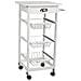 Carrello Da Cucina In Legno Bianco 40x37x82h - Foto miniatura 1