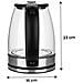 Bollitore Elettrico Da 2 Litri 1500w In Vetro Borosilicato Con Arresto Automatico - Foto miniatura 2