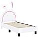 Struttura letto per bambini con testata Bianco 70 x 140 cm PU - Foto miniatura 4