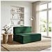 Divano Letto Pieghevole Verde Scuro 70 x 72 x 60 cm Tessuto - Foto miniatura 2