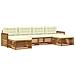 Set divani con cuscino 6 pcs Legno di Acacia Massello - Foto miniatura 1