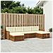 Set divani con cuscino 6 pcs Legno di Acacia Massello - Foto miniatura 2