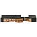 Set di divani da esterno 7 pcs Naturale e Antracite Poliestere - Foto miniatura 1