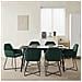 Sedie da pranzo 6 pcs Velluto (V) Verde Scuro 55 x 50 x 84 cm - Foto miniatura 2
