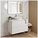 Set di mobili da bagno, BiancoMobilealto per bagno e lavabo 60 cmMobilecon piano d'appoggio, Appeso, MDF, MODERNO - Foto miniatura 3