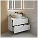 Set di mobili da bagno, BiancoMobilealto per bagno e lavabo 60 cmMobilecon piano d'appoggio, Appeso, MDF, MODERNO - Foto miniatura 4