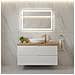 Set di mobili da bagno, BiancoMobilealto per bagno e lavabo 60 cmMobilecon piano d'appoggio, Appeso, MDF, MODERNO - Foto miniatura 5
